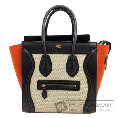 CELINE Luggage micro Handbag Canvas LeatherLadies [Used]