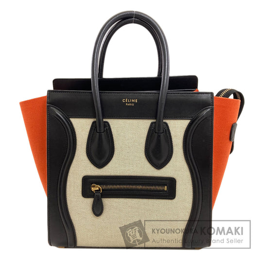 CELINE Luggage micro Handbag Canvas LeatherLadies [Used]