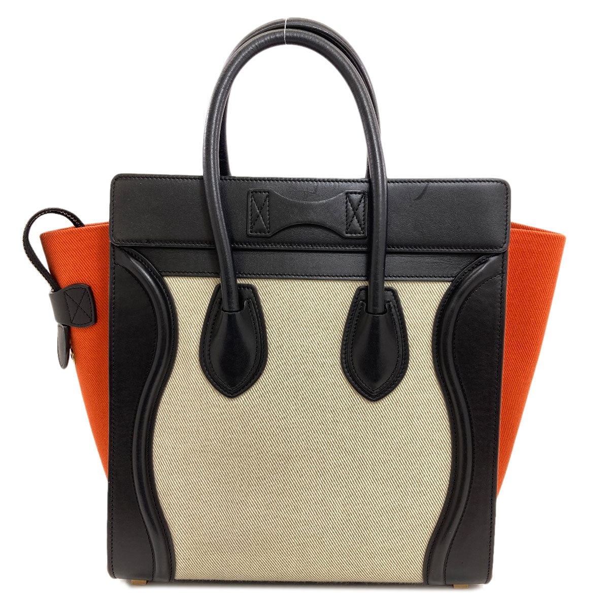 CELINE Luggage micro Handbag Canvas LeatherLadies [Used]