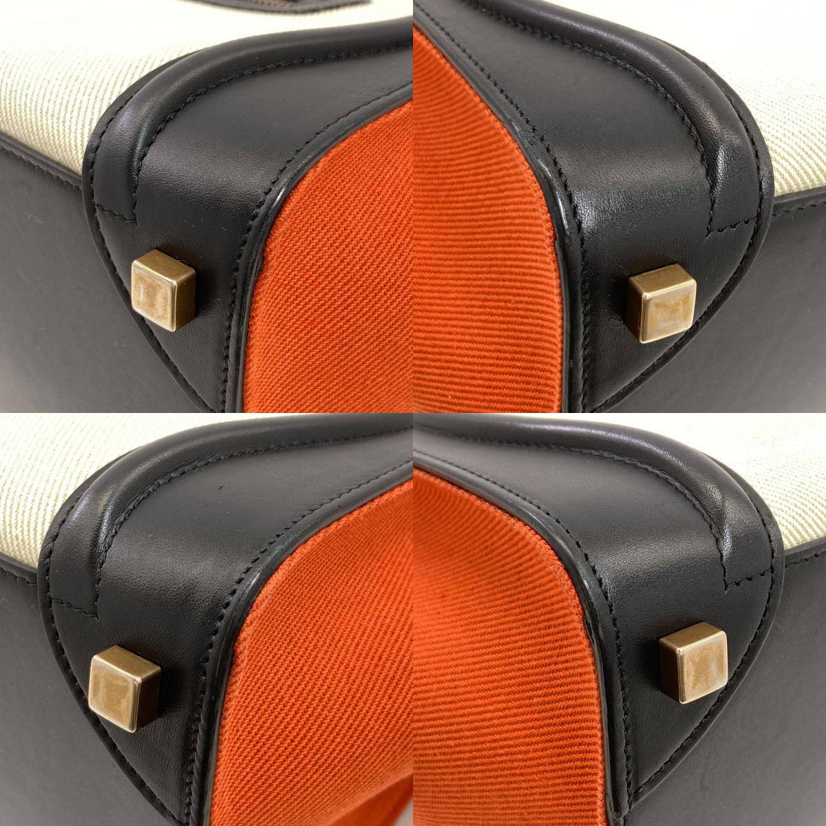 CELINE Luggage micro Handbag Canvas LeatherLadies [Used]