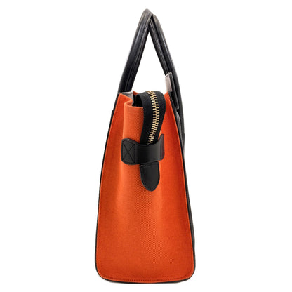 CELINE Luggage micro Handbag Canvas LeatherLadies [Used]