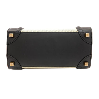 CELINE Luggage micro Handbag Canvas LeatherLadies [Used]