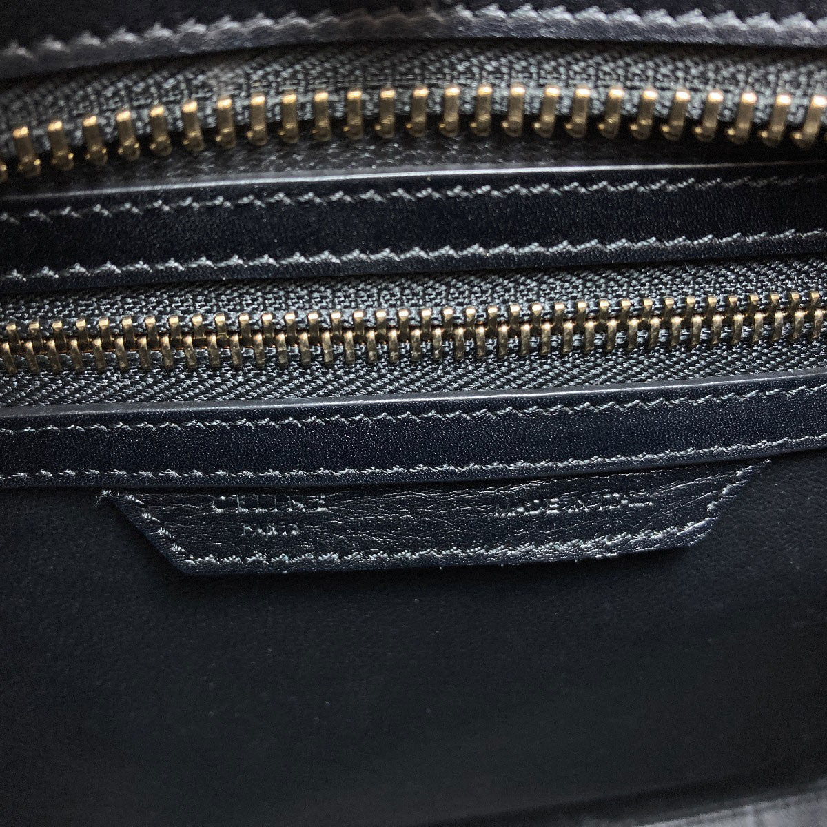 CELINE Luggage micro Handbag Canvas LeatherLadies [Used]