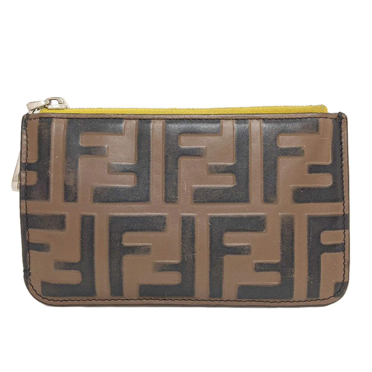 FENDI Zucca pattern Card Case Leather PVCLadies [Used]