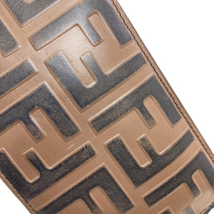 FENDI Zucca pattern Card Case Leather PVCLadies [Used]