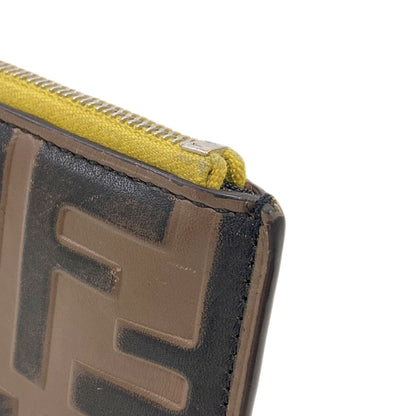 FENDI Zucca pattern Card Case Leather PVCLadies [Used]