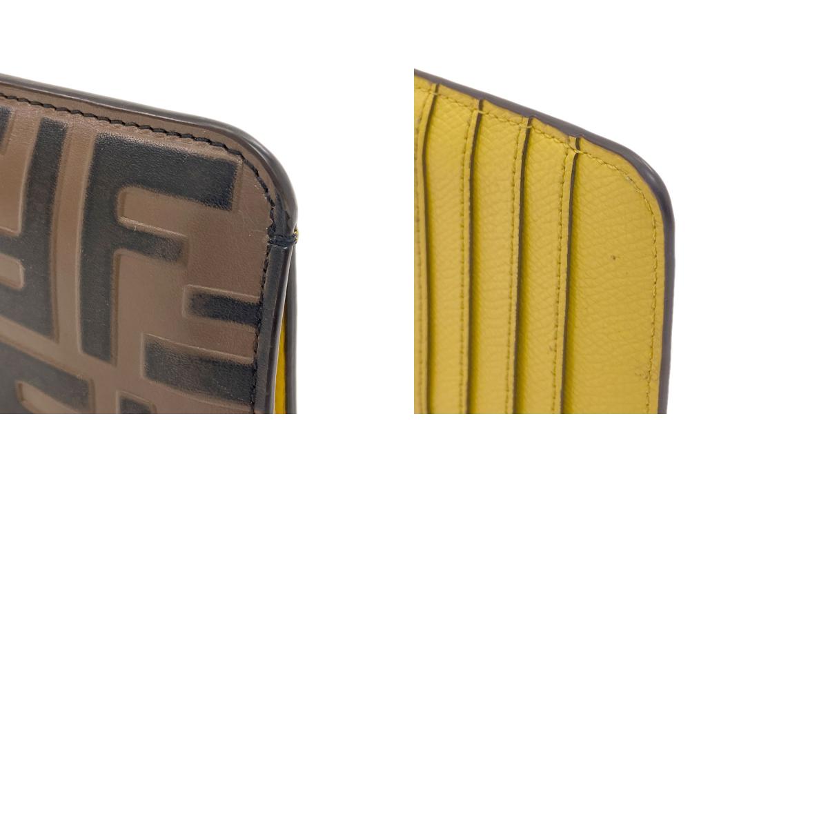 FENDI Zucca pattern Card Case Leather PVCLadies [Used]