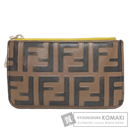 FENDI Zucca pattern Card Case Leather PVCLadies [Used]