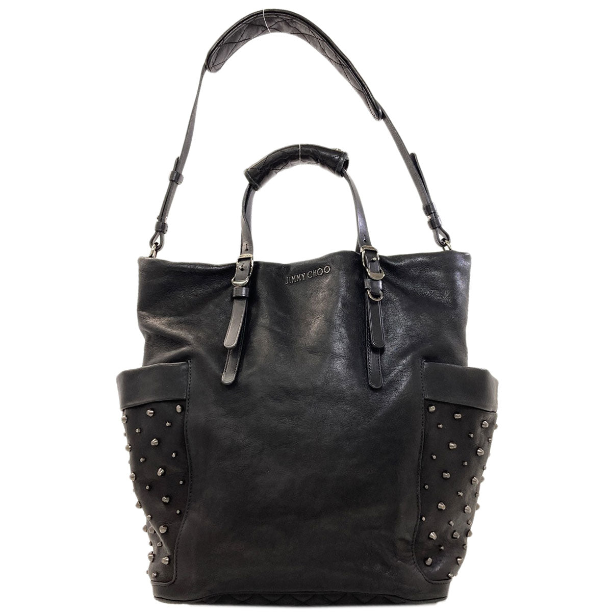 Jimmy Choo Studs 2WAY Handbag Leather Ladies [Used]