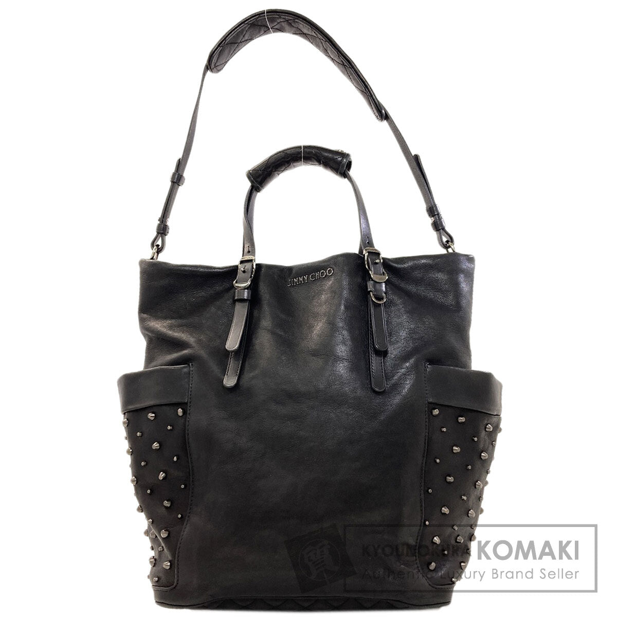 Jimmy Choo Studs 2WAY Handbag Leather Ladies [Used]