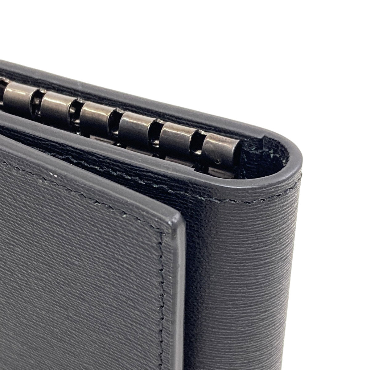 Dunhill Sidecar Gunmetal key holder Leather mens [Used]
