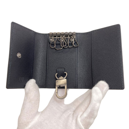 Dunhill Sidecar Gunmetal key holder Leather mens [Used]