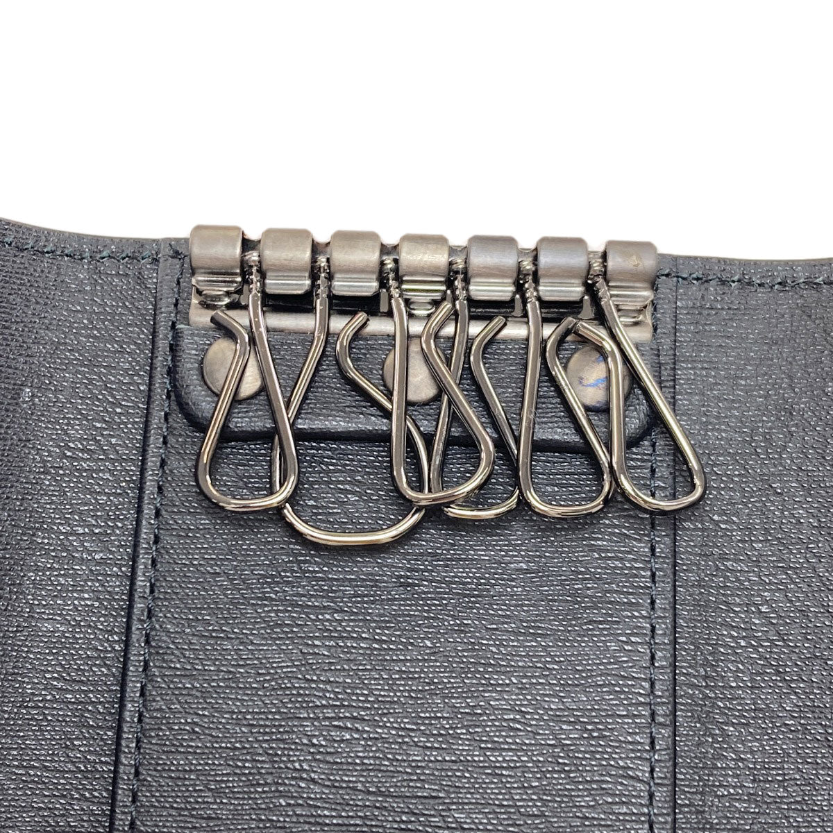 Dunhill Sidecar Gunmetal key holder Leather mens [Used]
