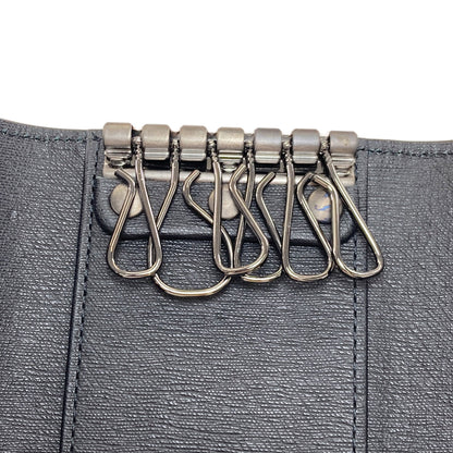 Dunhill Sidecar Gunmetal key holder Leather mens [Used]