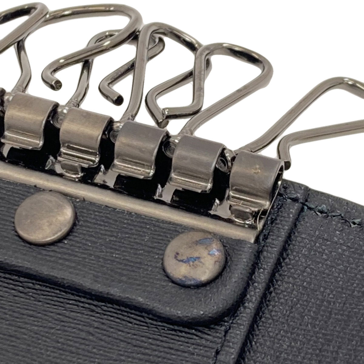 Dunhill Sidecar Gunmetal key holder Leather mens [Used]