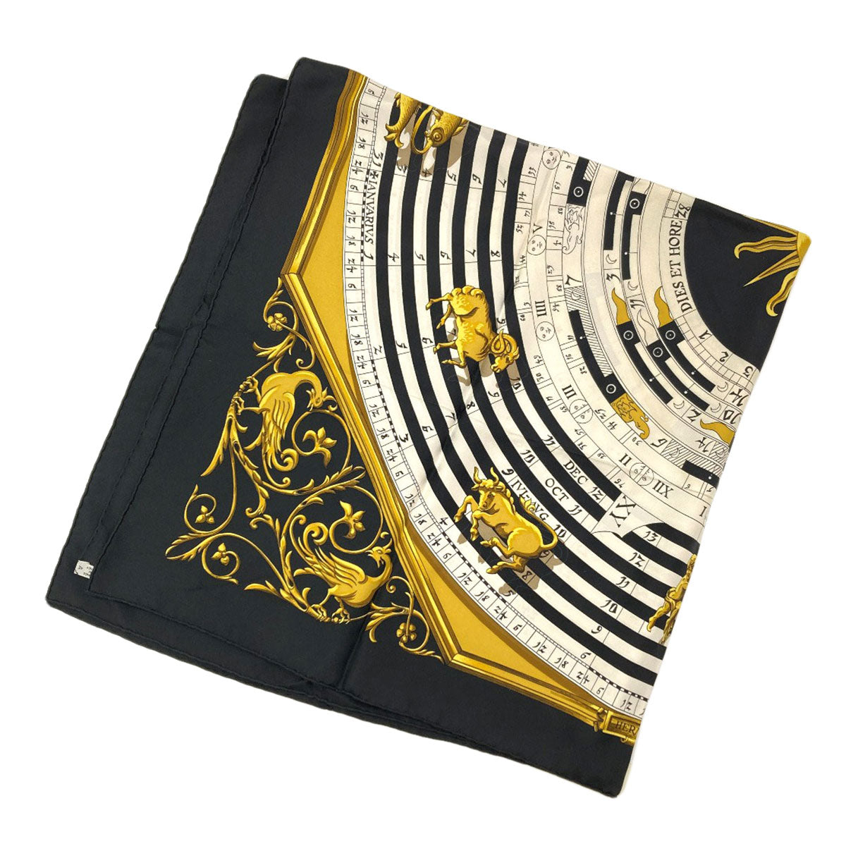 HERMES Carre90 Astrology Scarf Silk Ladies [Used]