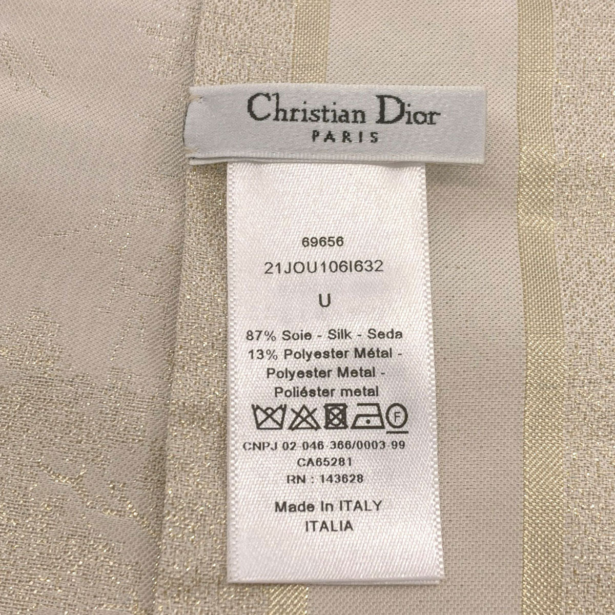 CHRISTIAN DIOR Mitza Scarf Silk Polyester MetalLadies [Used]
