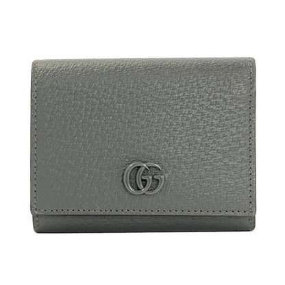 GUCCI 722732 Double G Tri-fold Wallet Bifold Wallet with Coin Pocket Leather Ladies [Used]