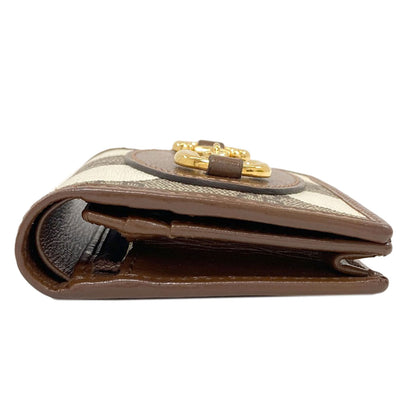 GUCCI 621887 Horsebit 1955 Bifold Wallet with Coin Pocket Leather Ladies [Used]