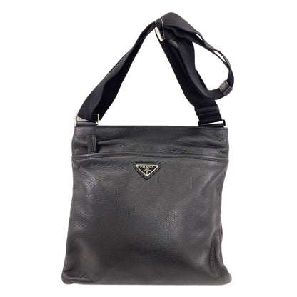 PRADA Logo Hardware Shoulder Bag Leather Ladies [Used]