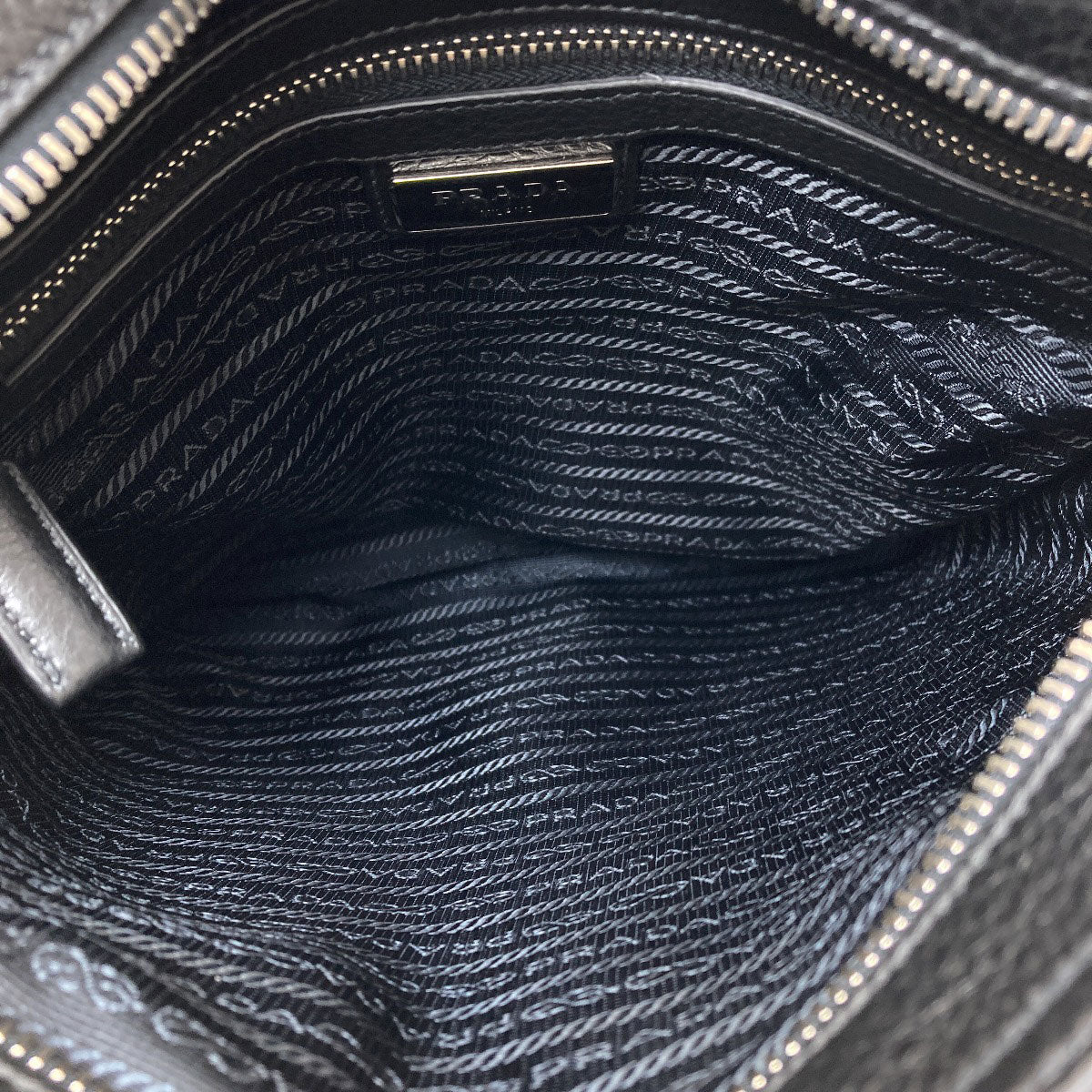 PRADA Logo Hardware Shoulder Bag Leather Ladies [Used]