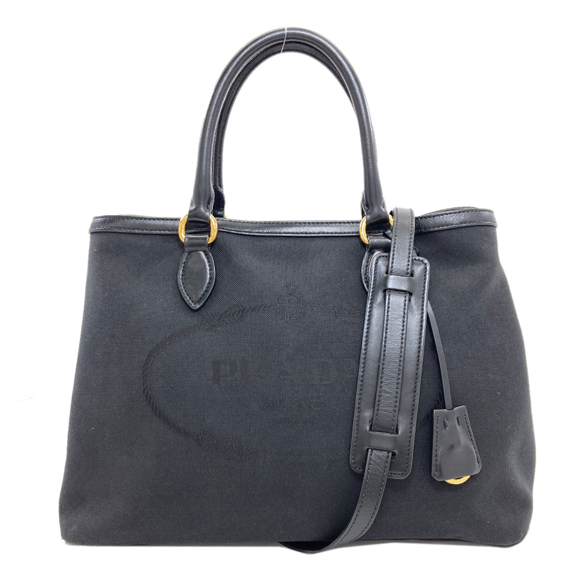 PRADA Logo Hardware 2WAY Handbag Canvas Ladies [Used]