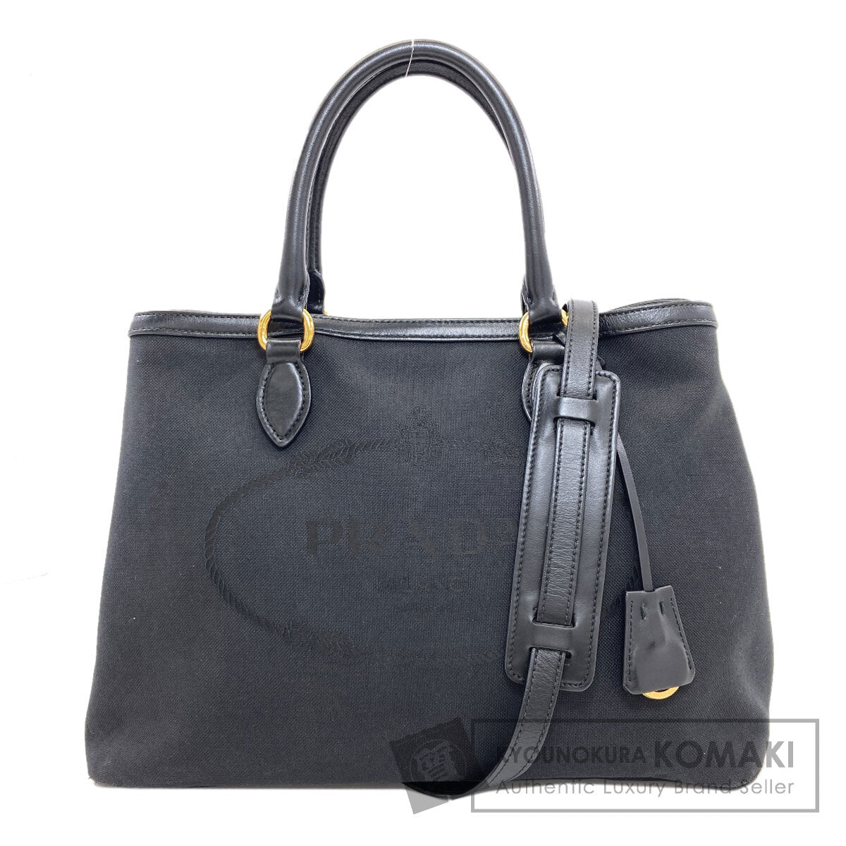 PRADA Logo Hardware 2WAY Handbag Canvas Ladies [Used]