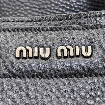 MIUMIU logo Tote Bag Leather Ladies [Used]