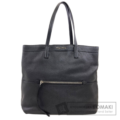 MIUMIU logo Tote Bag Leather Ladies [Used]