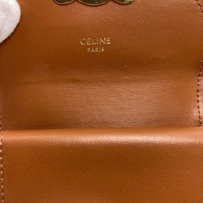 CELINE Triomphe Flap Tri-fold Bifold Wallet with Coin Pocket PVC Ladies [Used]