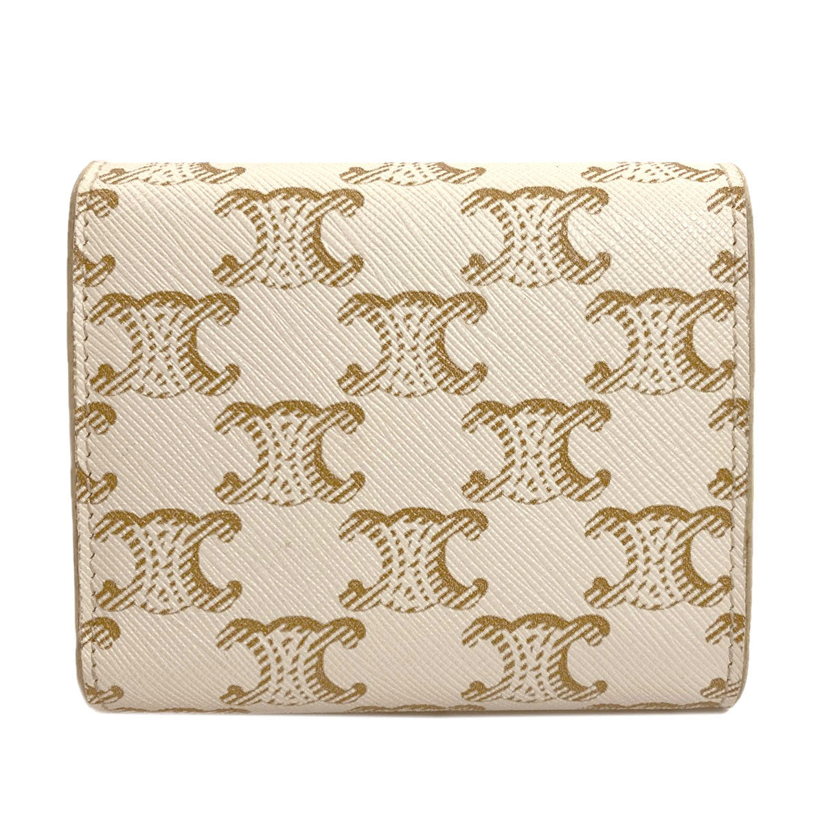 CELINE Triomphe Flap Tri-fold Bifold Wallet with Coin Pocket PVC Ladies [Used]