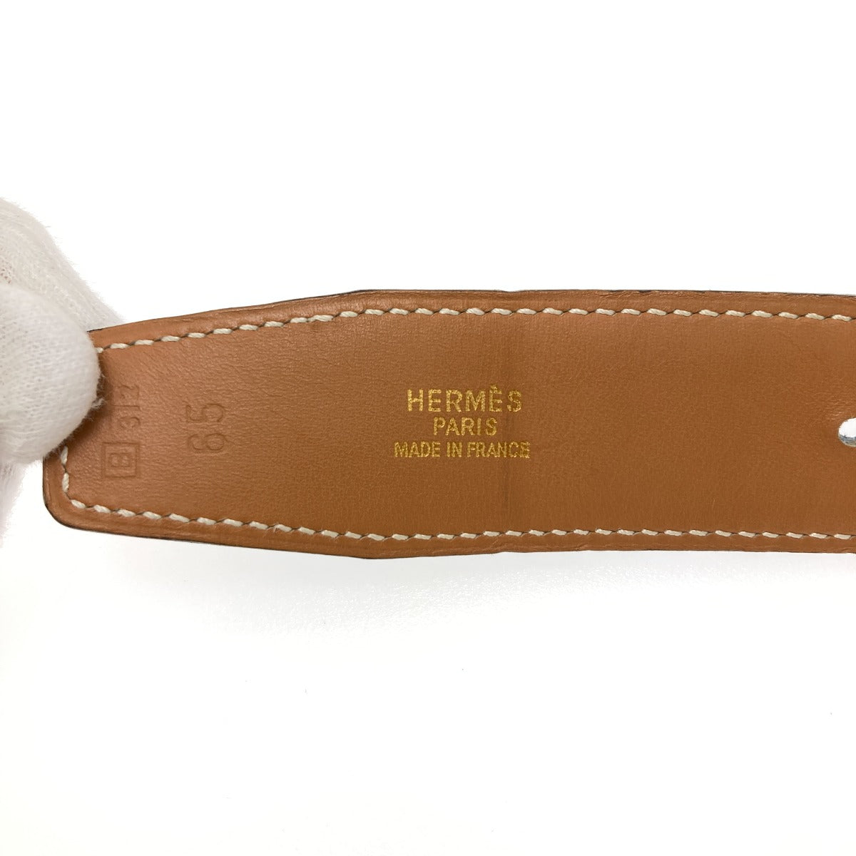 HERMES H-belt, Blue Jean, GoldHardware belt Epsom mens [Used]