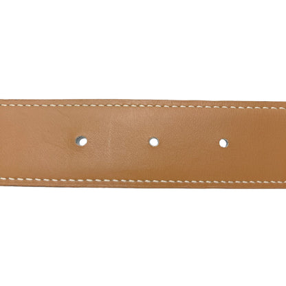 HERMES H-belt, Blue Jean, GoldHardware belt Epsom mens [Used]