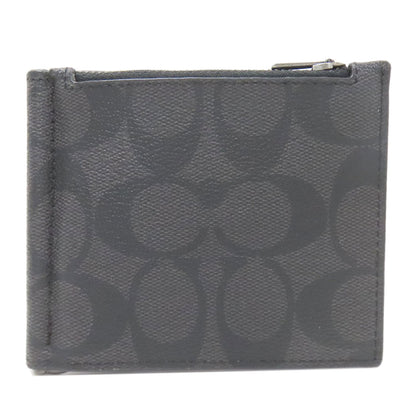 COACH C8273 Money Clip Zip Wallet Signature Bifold Wallet with Coin Pocket PVC Ladies [Used]