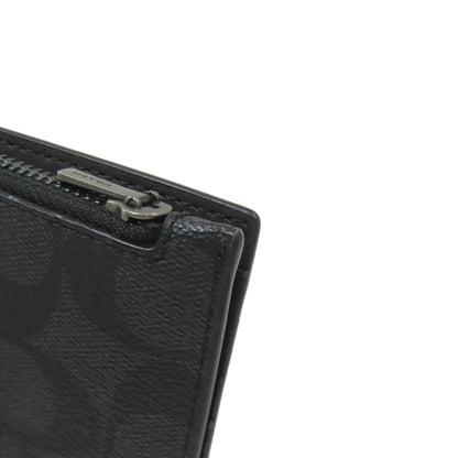 COACH C8273 Money Clip Zip Wallet Signature Bifold Wallet with Coin Pocket PVC Ladies [Used]