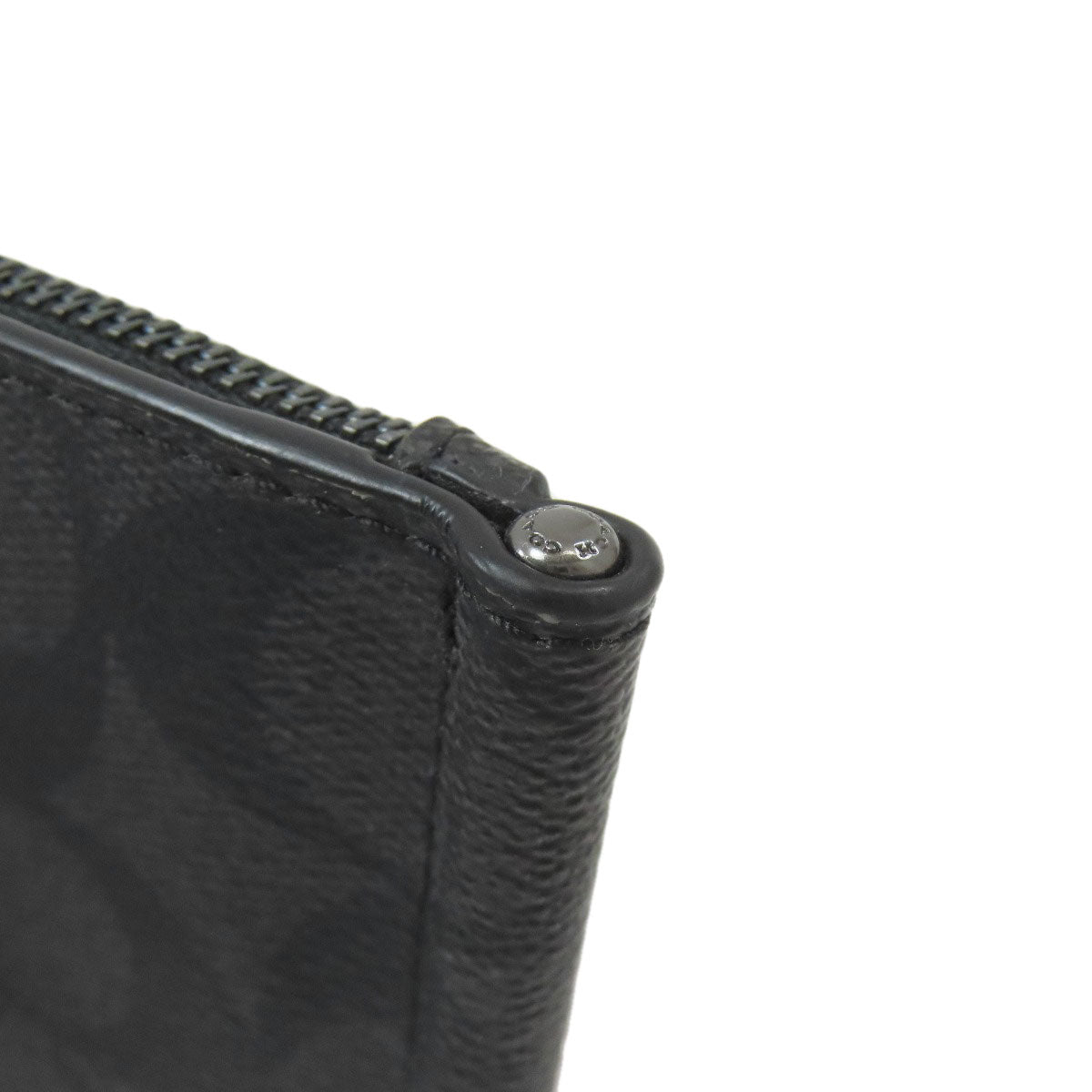 COACH C8273 Money Clip Zip Wallet Signature Bifold Wallet with Coin Pocket PVC Ladies [Used]