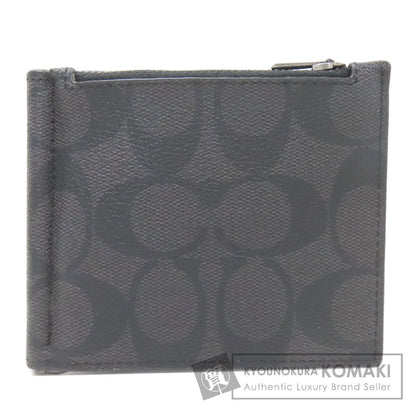COACH C8273 Money Clip Zip Wallet Signature Bifold Wallet with Coin Pocket PVC Ladies [Used]