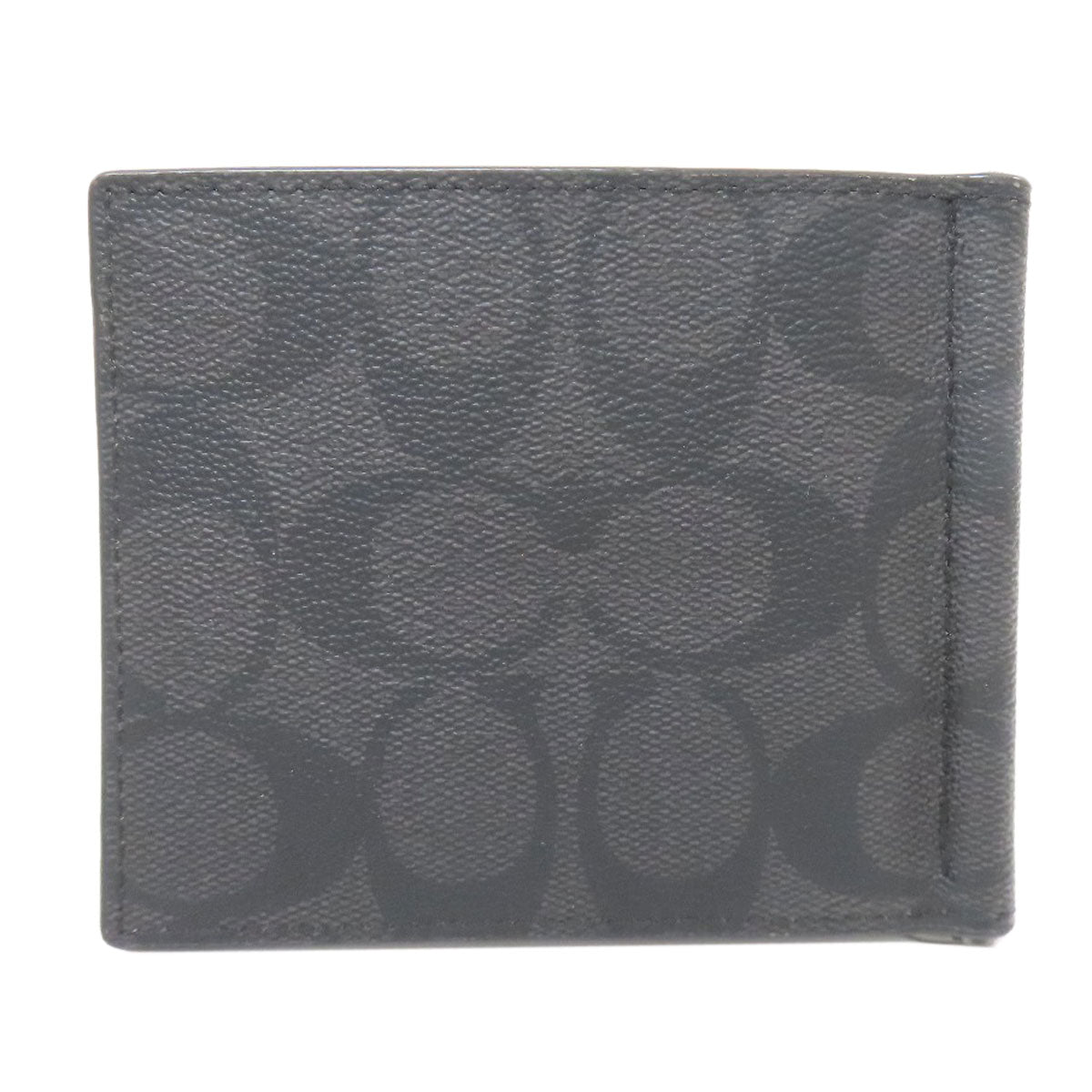 COACH C8273 Money Clip Zip Wallet Signature Bifold Wallet with Coin Pocket PVC Ladies [Used]