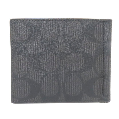 COACH C8273 Money Clip Zip Wallet Signature Bifold Wallet with Coin Pocket PVC Ladies [Used]
