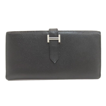 HERMES Bareness Free SilverHardware Long wallet (with coin pocket) Epsom Ladies [Used]