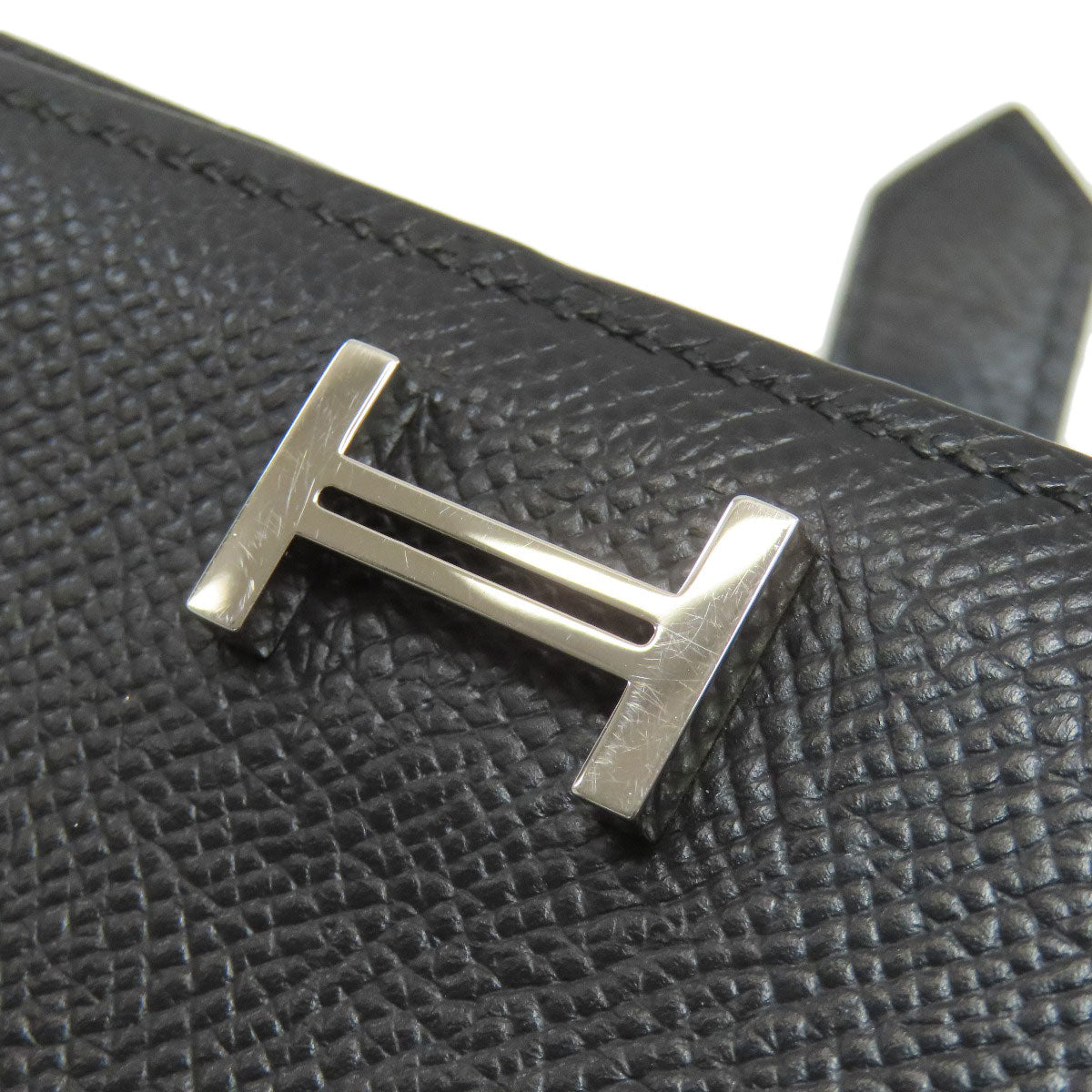 HERMES Bareness Free SilverHardware Long wallet (with coin pocket) Epsom Ladies [Used]