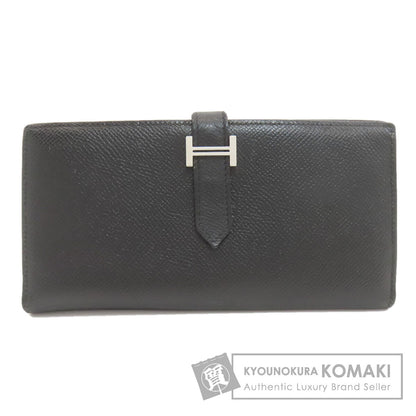 HERMES Bareness Free SilverHardware Long wallet (with coin pocket) Epsom Ladies [Used]