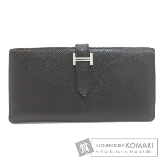 HERMES Bareness Free SilverHardware Long wallet (with coin pocket) Epsom Ladies [Used]