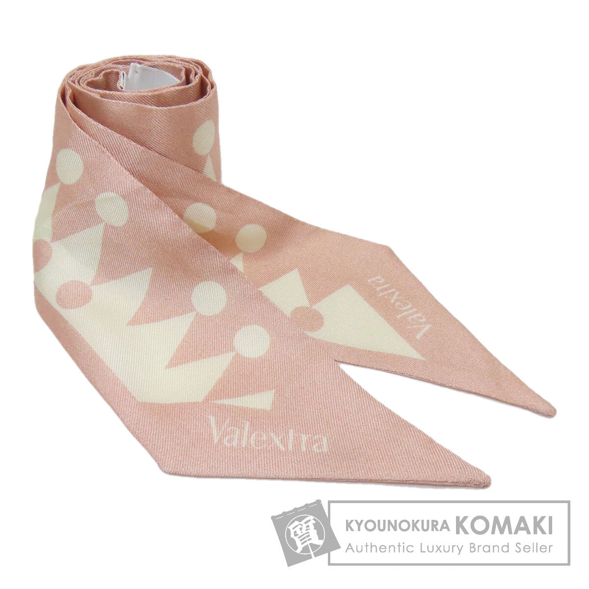 Valextra Geometric Scarf Silk Ladies [Used]