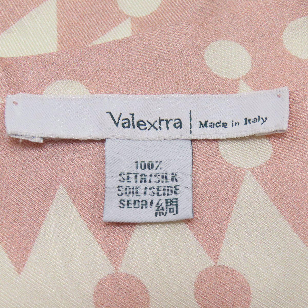 Valextra Geometric Scarf Silk Ladies [Used]