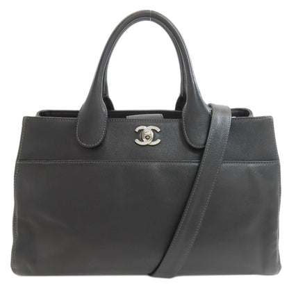 CHANEL Executive Tote SilverHardware 2WAY Tote Bag Grained Calfskin Skin Ladies [Used]