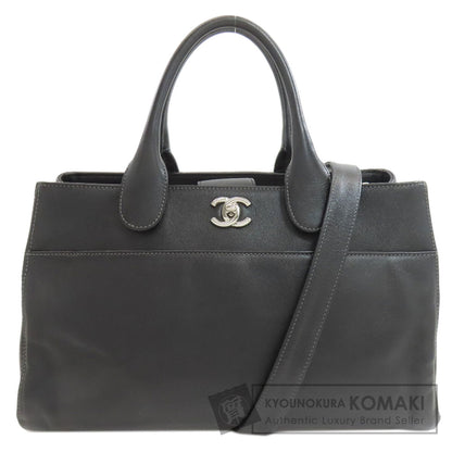 CHANEL Executive Tote SilverHardware 2WAY Tote Bag Grained Calfskin Skin Ladies [Used]