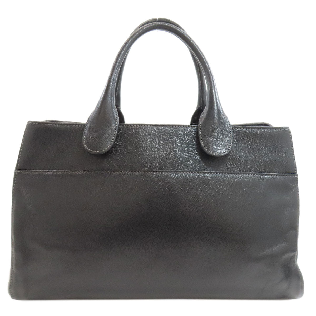 CHANEL Executive Tote SilverHardware 2WAY Tote Bag Grained Calfskin Skin Ladies [Used]