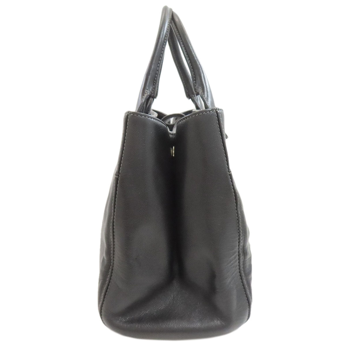 CHANEL Executive Tote SilverHardware 2WAY Tote Bag Grained Calfskin Skin Ladies [Used]