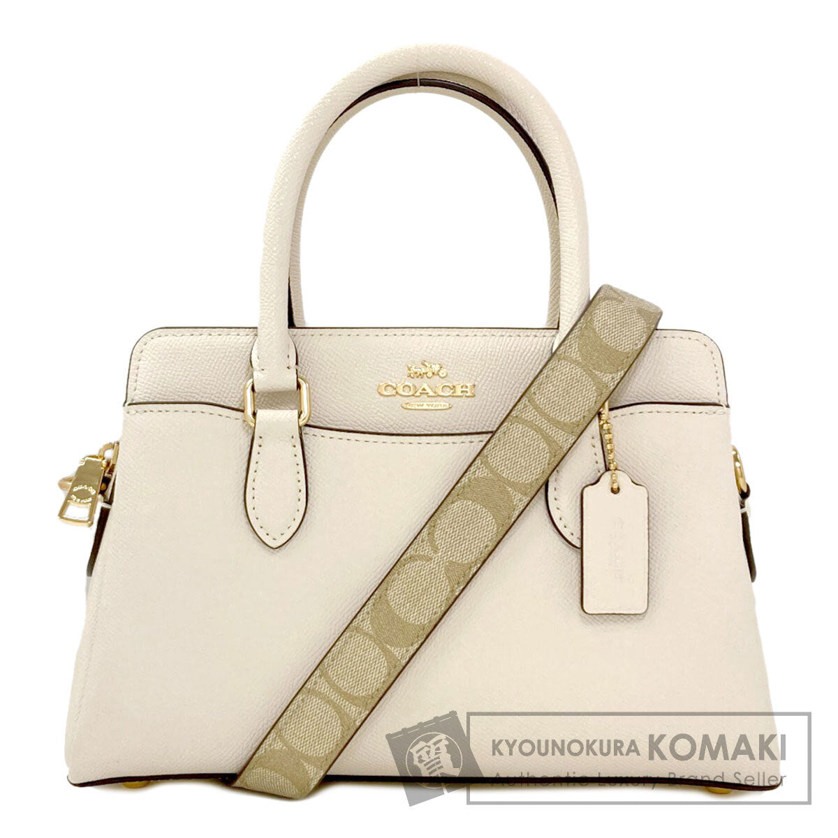 COACH CH502 Mini Darcy Carryall Signature 2-Way Handbag PVC Ladies [Used]